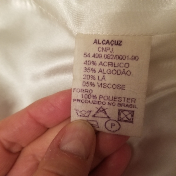 White and black Fuzzy Jacket size M - Picture 7 of 8